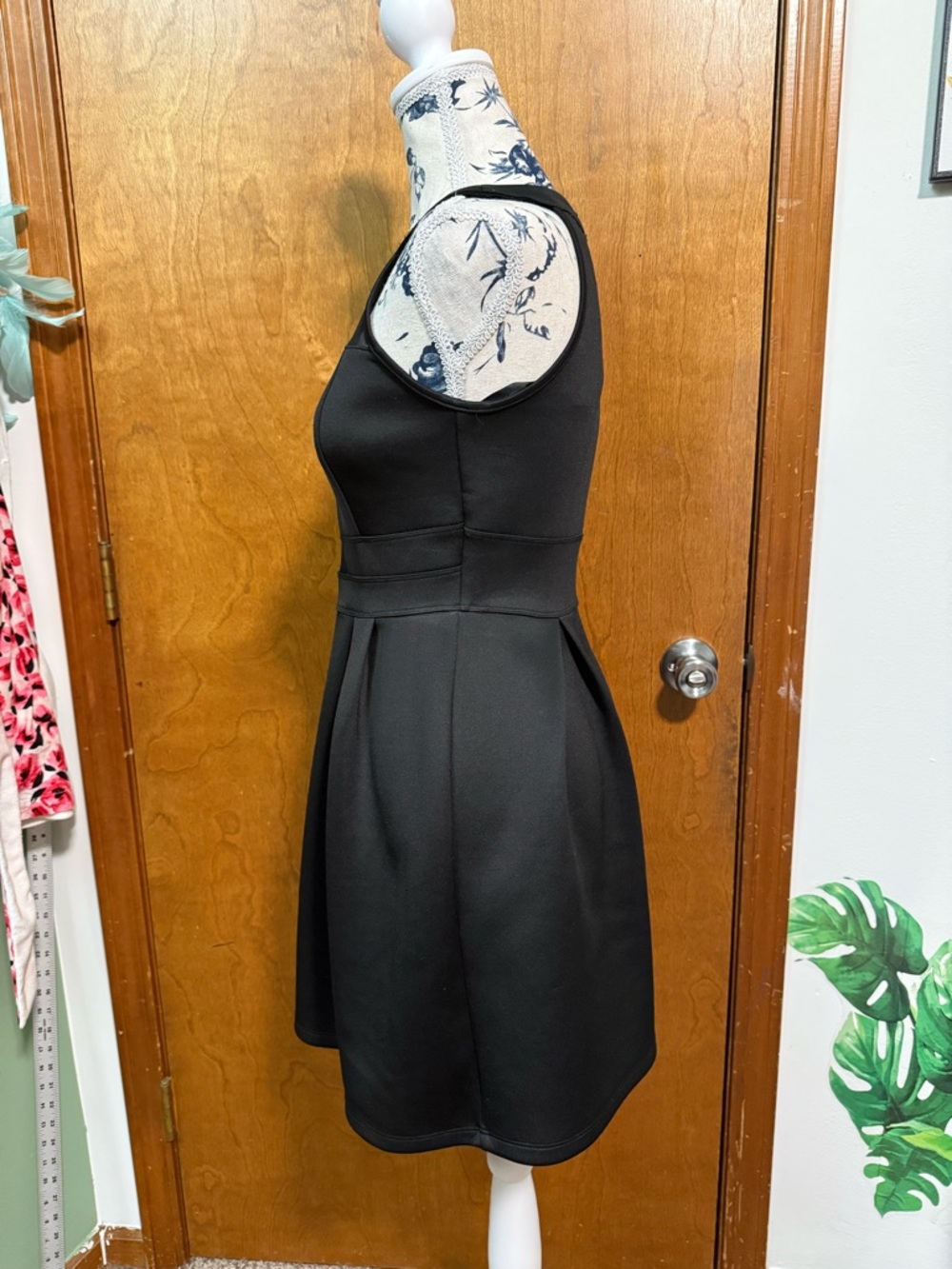 Black Mesh Detail Fit-and-Flare Dress (medium) Sweet Storm - Picture 3 of 11